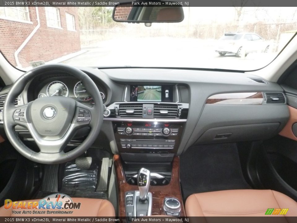 2015 BMW X3 xDrive28i Mineral White Metallic / Saddle Brown Photo #28