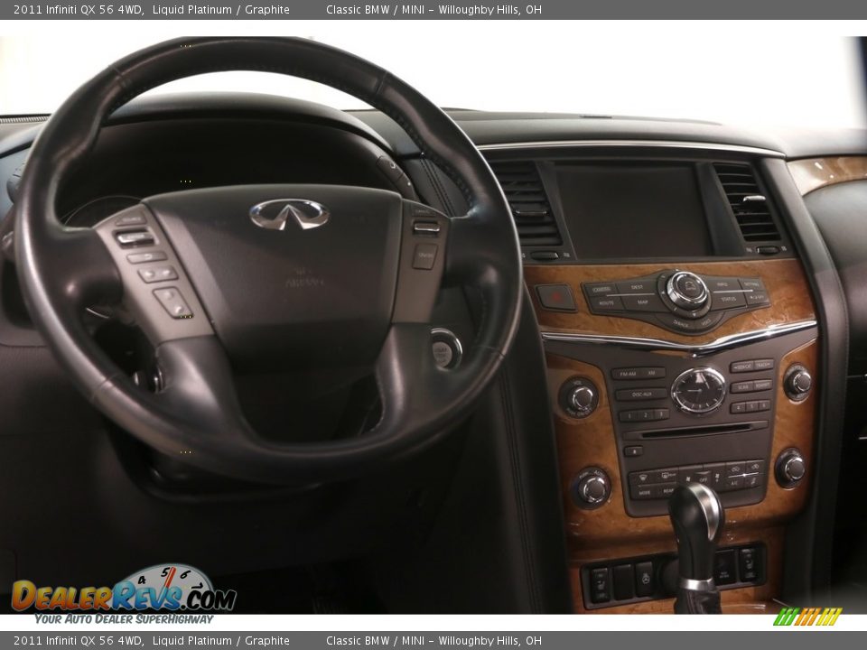 2011 Infiniti QX 56 4WD Liquid Platinum / Graphite Photo #7