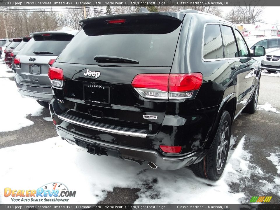 2018 Jeep Grand Cherokee Limited 4x4 Diamond Black Crystal Pearl / Black/Light Frost Beige Photo #2