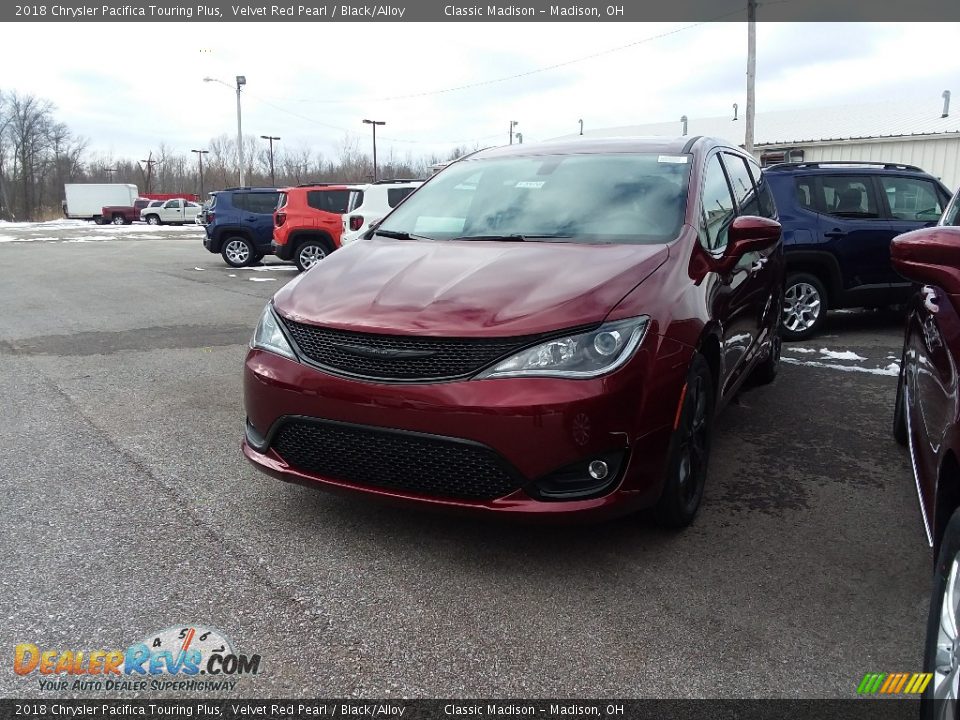 2018 Chrysler Pacifica Touring Plus Velvet Red Pearl / Black/Alloy Photo #1