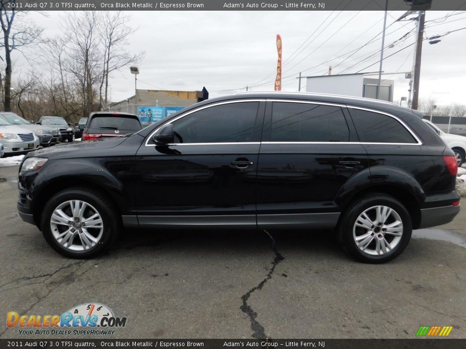 2011 Audi Q7 3.0 TFSI quattro Orca Black Metallic / Espresso Brown Photo #2