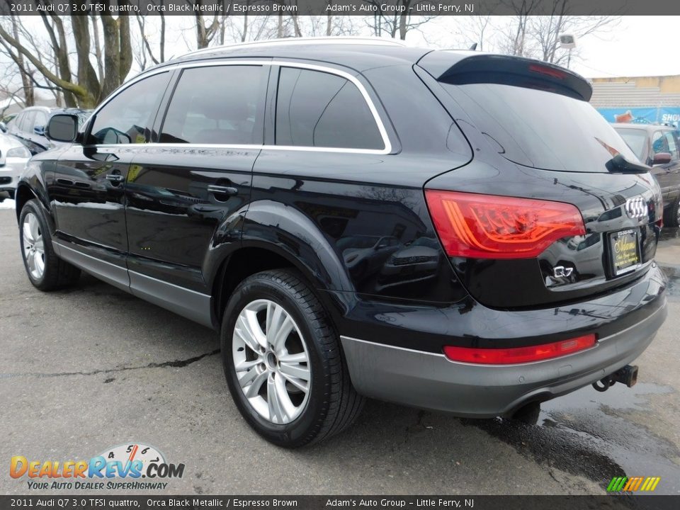 2011 Audi Q7 3.0 TFSI quattro Orca Black Metallic / Espresso Brown Photo #3