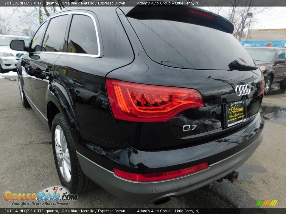 2011 Audi Q7 3.0 TFSI quattro Orca Black Metallic / Espresso Brown Photo #4