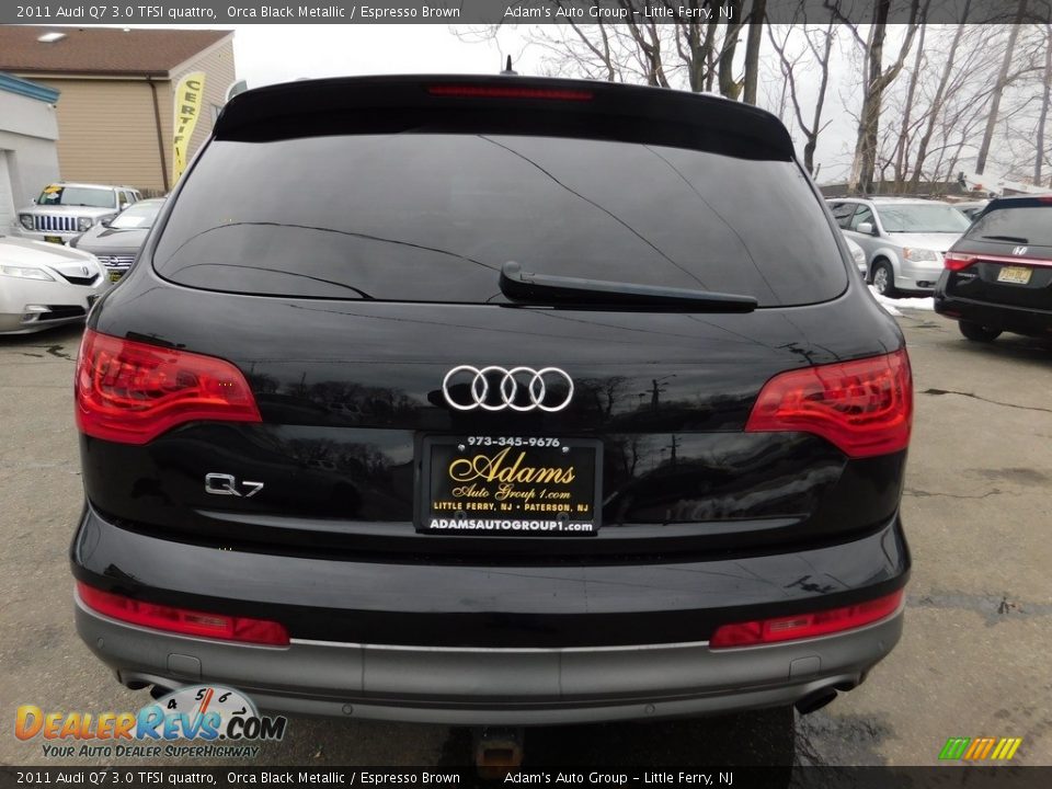 2011 Audi Q7 3.0 TFSI quattro Orca Black Metallic / Espresso Brown Photo #5