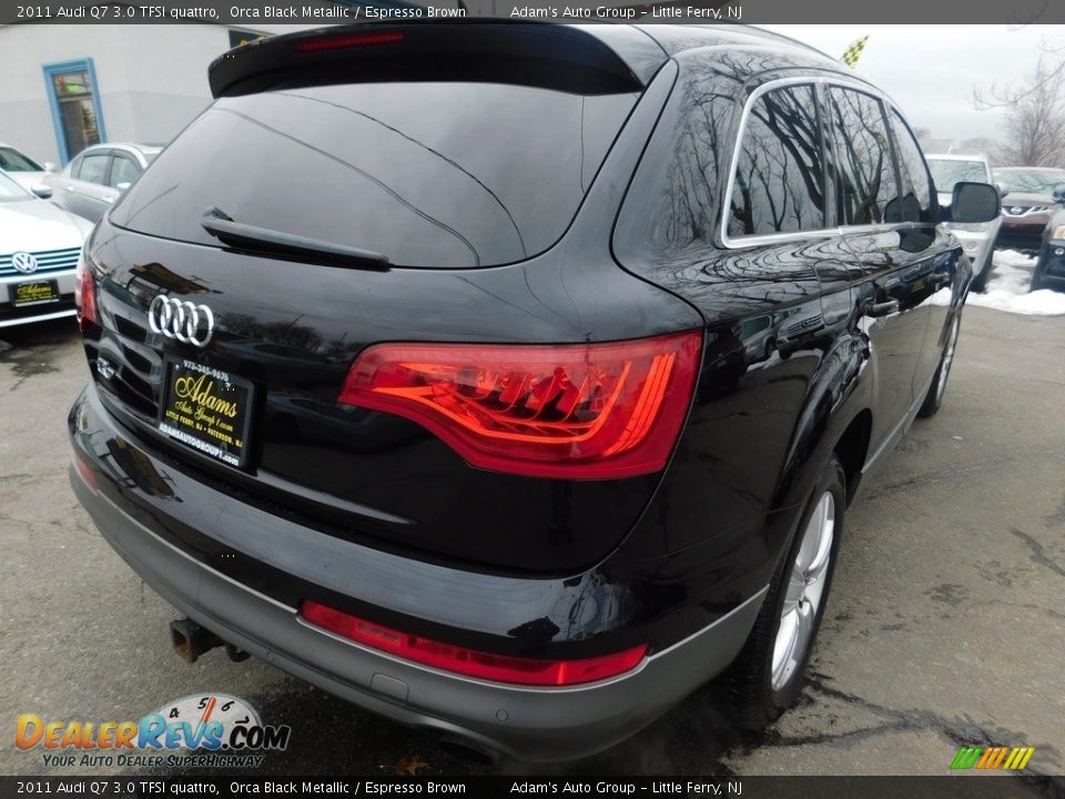 2011 Audi Q7 3.0 TFSI quattro Orca Black Metallic / Espresso Brown Photo #6