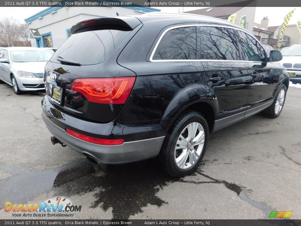 2011 Audi Q7 3.0 TFSI quattro Orca Black Metallic / Espresso Brown Photo #7