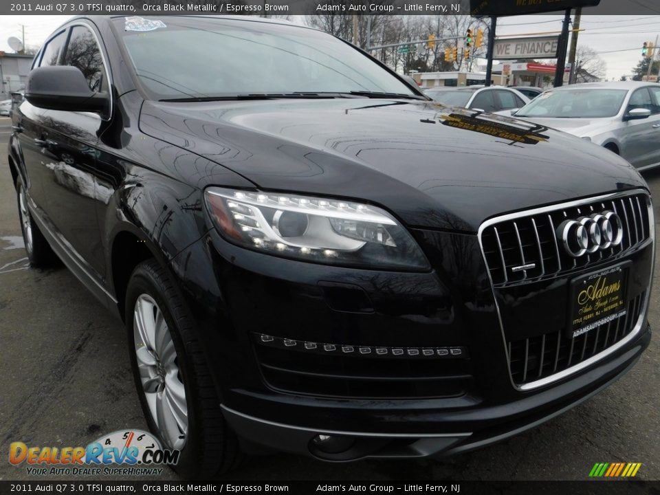 2011 Audi Q7 3.0 TFSI quattro Orca Black Metallic / Espresso Brown Photo #10