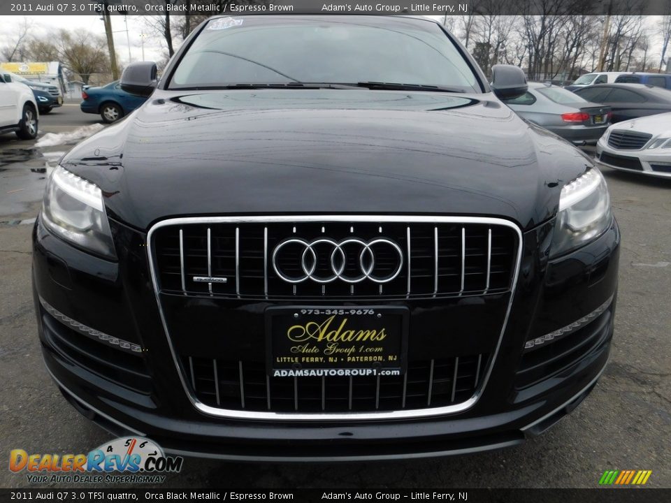 2011 Audi Q7 3.0 TFSI quattro Orca Black Metallic / Espresso Brown Photo #11