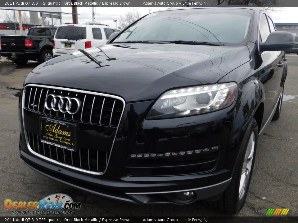 2011 Audi Q7 3.0 TFSI quattro Orca Black Metallic / Espresso Brown Photo #12