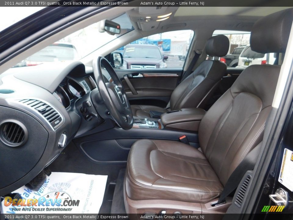 2011 Audi Q7 3.0 TFSI quattro Orca Black Metallic / Espresso Brown Photo #16