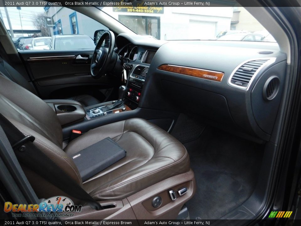 2011 Audi Q7 3.0 TFSI quattro Orca Black Metallic / Espresso Brown Photo #21