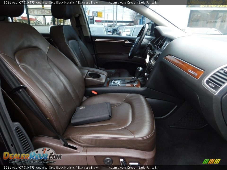 2011 Audi Q7 3.0 TFSI quattro Orca Black Metallic / Espresso Brown Photo #22