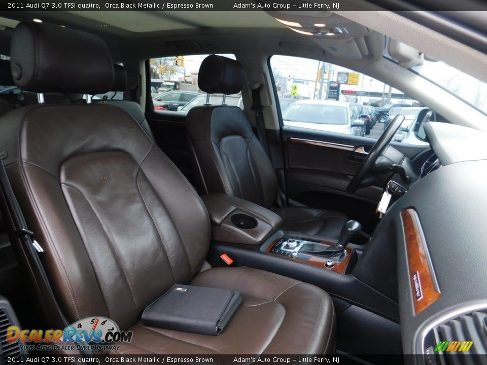 2011 Audi Q7 3.0 TFSI quattro Orca Black Metallic / Espresso Brown Photo #23