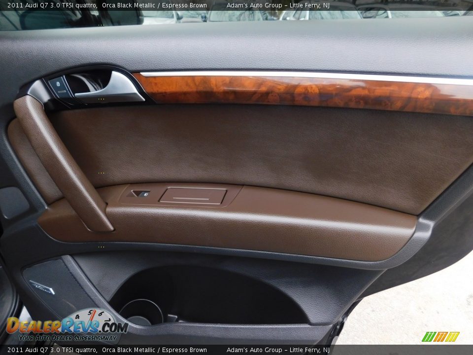 2011 Audi Q7 3.0 TFSI quattro Orca Black Metallic / Espresso Brown Photo #29