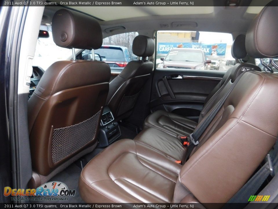 2011 Audi Q7 3.0 TFSI quattro Orca Black Metallic / Espresso Brown Photo #30