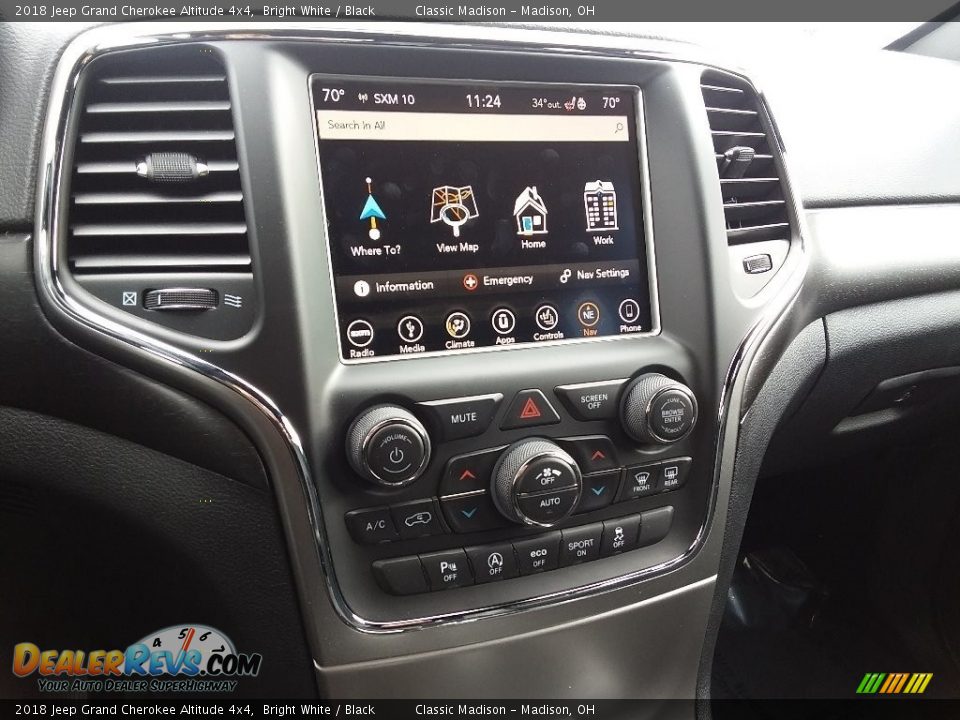 2018 Jeep Grand Cherokee Altitude 4x4 Bright White / Black Photo #12