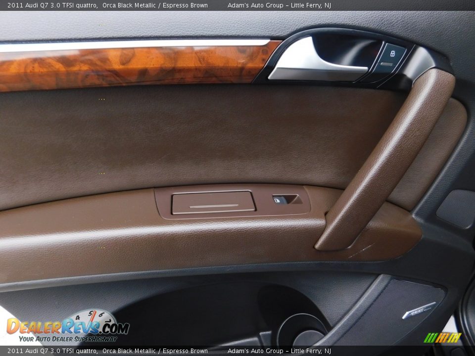 2011 Audi Q7 3.0 TFSI quattro Orca Black Metallic / Espresso Brown Photo #33