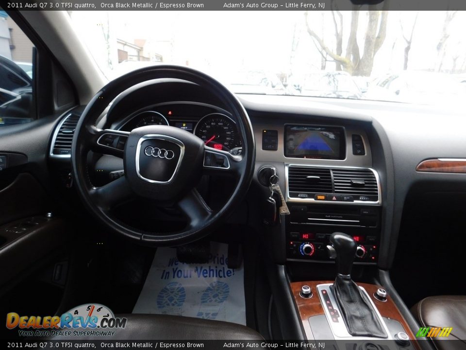 2011 Audi Q7 3.0 TFSI quattro Orca Black Metallic / Espresso Brown Photo #35