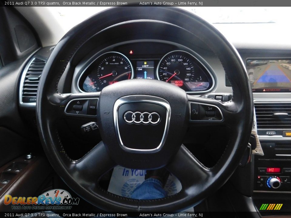 2011 Audi Q7 3.0 TFSI quattro Orca Black Metallic / Espresso Brown Photo #36