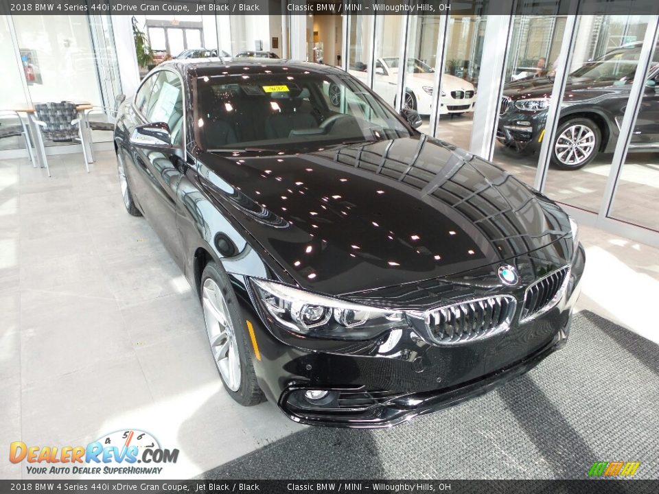 2018 BMW 4 Series 440i xDrive Gran Coupe Jet Black / Black Photo #1