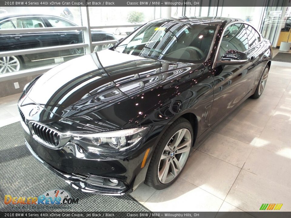 2018 BMW 4 Series 440i xDrive Gran Coupe Jet Black / Black Photo #3