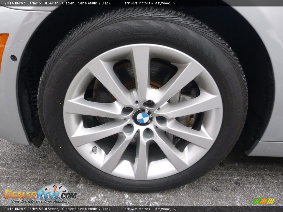 2014 BMW 5 Series 550i Sedan Glacier Silver Metallic / Black Photo #31