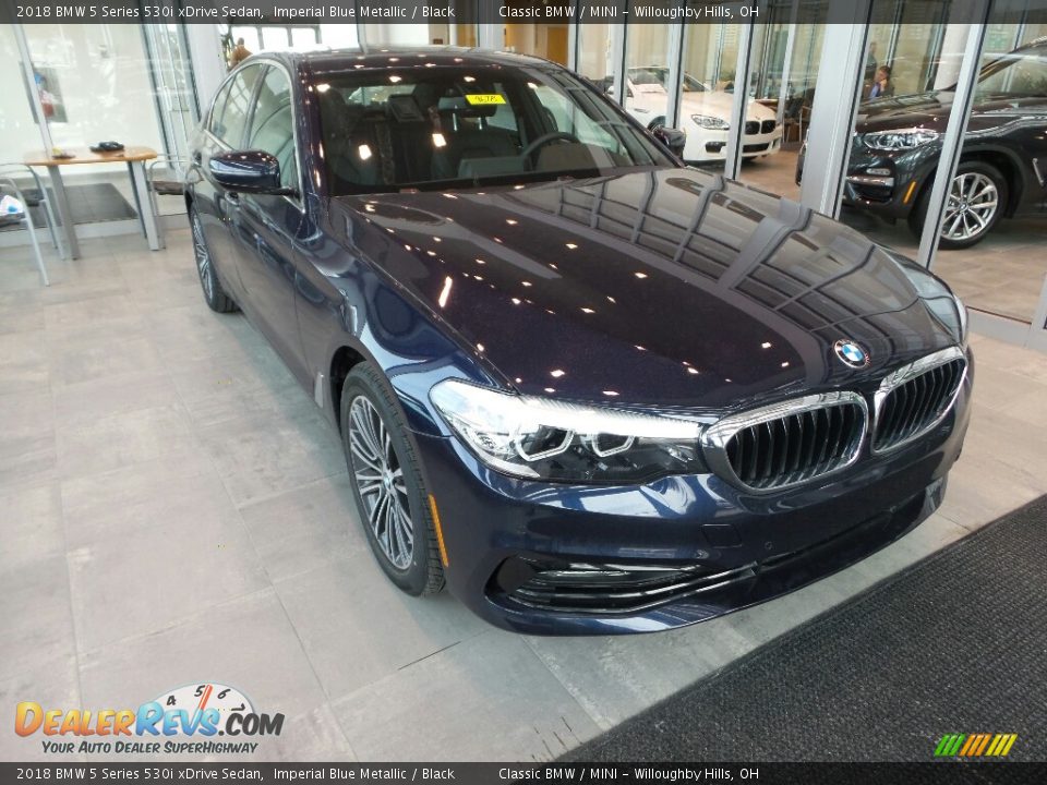 2018 BMW 5 Series 530i xDrive Sedan Imperial Blue Metallic / Black Photo #1