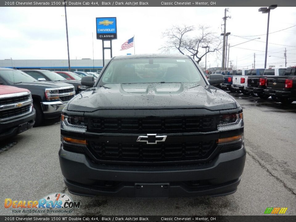2018 Chevrolet Silverado 1500 WT Double Cab 4x4 Black / Dark Ash/Jet Black Photo #2