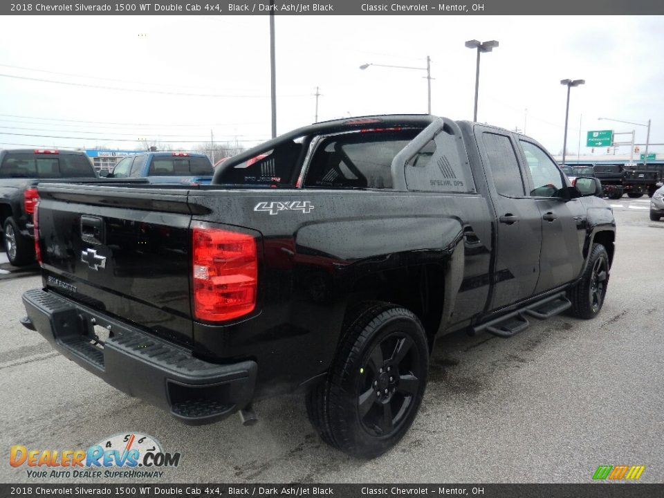 2018 Chevrolet Silverado 1500 WT Double Cab 4x4 Black / Dark Ash/Jet Black Photo #4