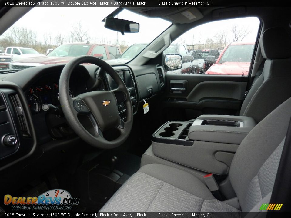 2018 Chevrolet Silverado 1500 WT Double Cab 4x4 Black / Dark Ash/Jet Black Photo #8