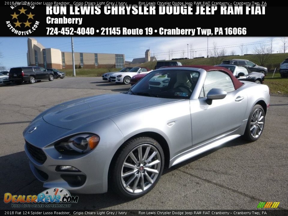 2018 Fiat 124 Spider Lusso Roadster Grigio Chiaro Light Grey / Ivory Photo #1