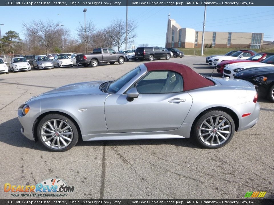 Grigio Chiaro Light Grey 2018 Fiat 124 Spider Lusso Roadster Photo #2
