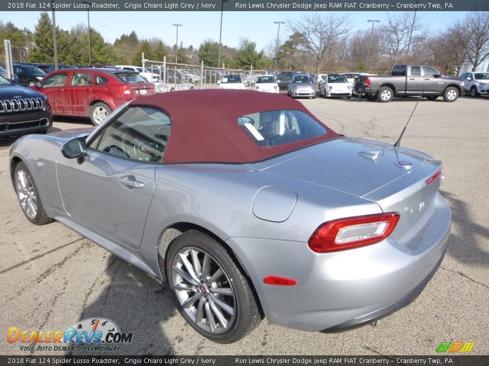 2018 Fiat 124 Spider Lusso Roadster Grigio Chiaro Light Grey / Ivory Photo #3