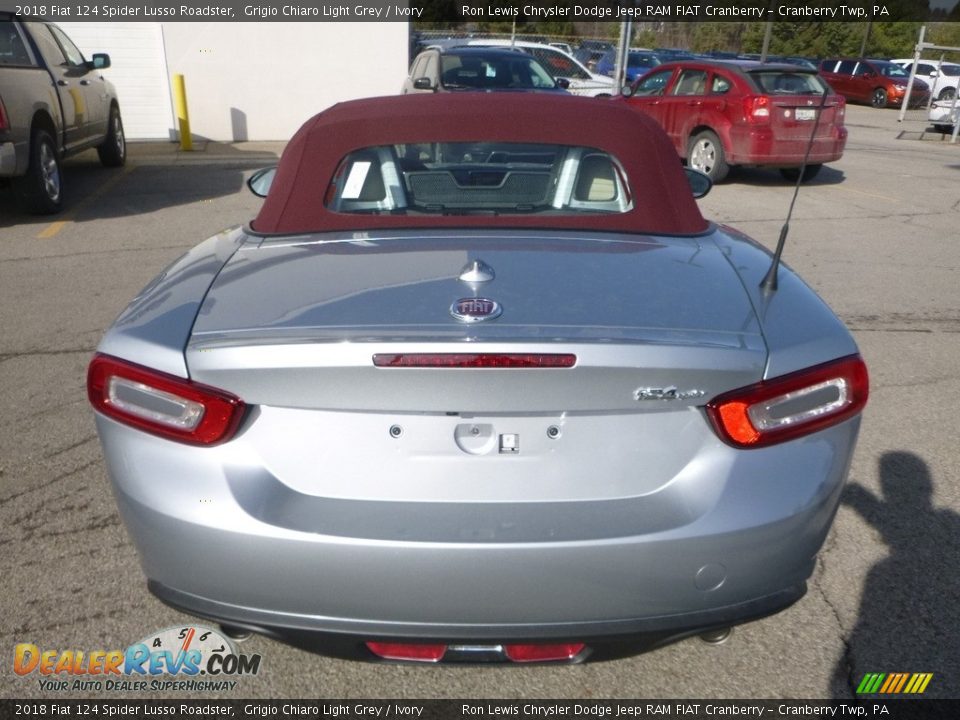 2018 Fiat 124 Spider Lusso Roadster Grigio Chiaro Light Grey / Ivory Photo #4
