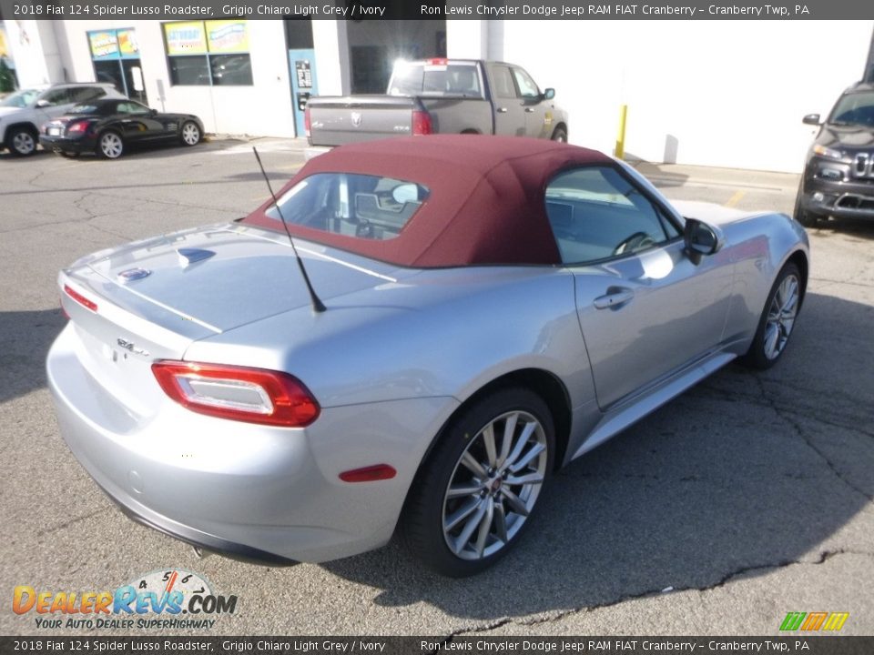 2018 Fiat 124 Spider Lusso Roadster Grigio Chiaro Light Grey / Ivory Photo #5
