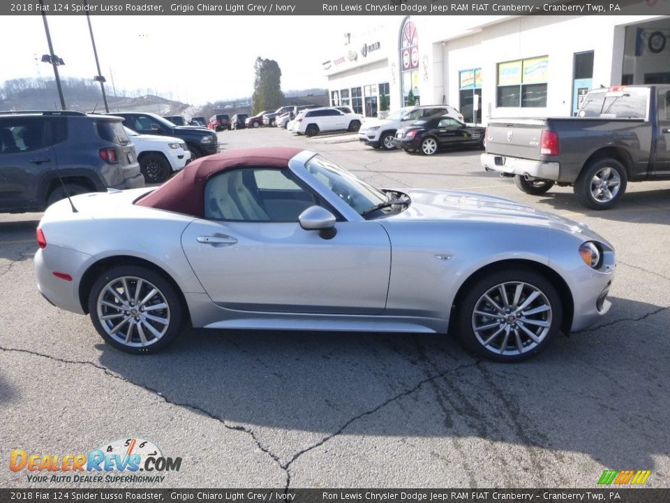 2018 Fiat 124 Spider Lusso Roadster Grigio Chiaro Light Grey / Ivory Photo #6