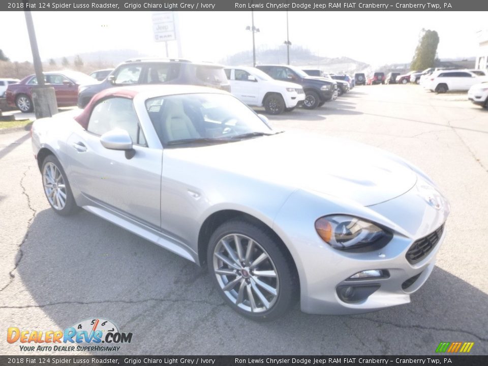2018 Fiat 124 Spider Lusso Roadster Grigio Chiaro Light Grey / Ivory Photo #7