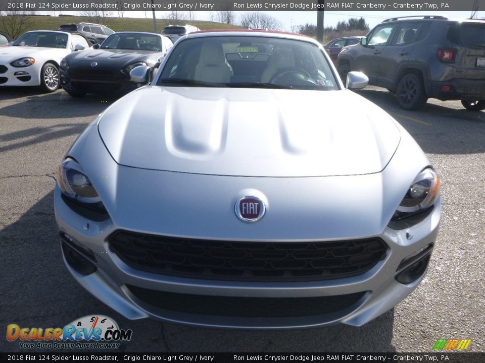 2018 Fiat 124 Spider Lusso Roadster Grigio Chiaro Light Grey / Ivory Photo #8