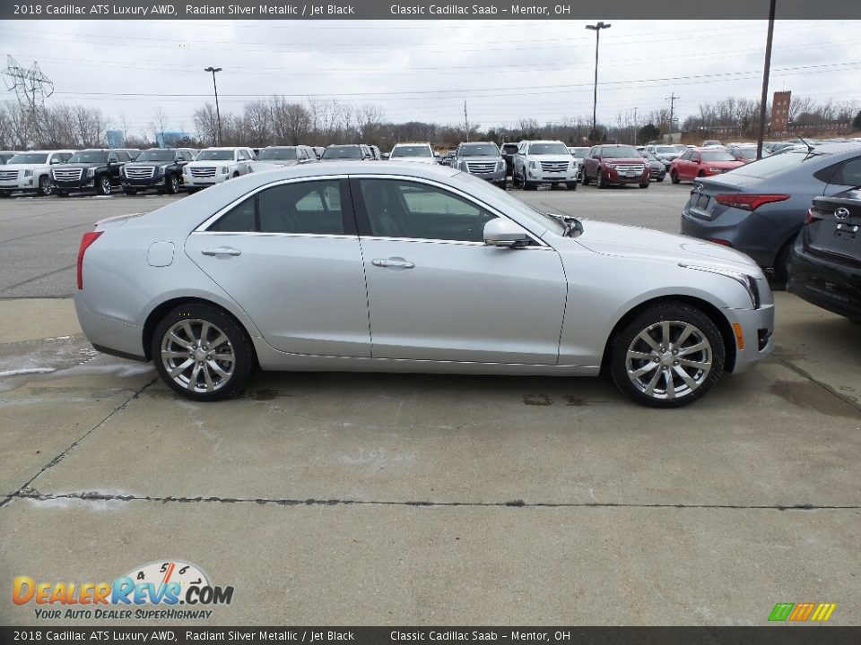Radiant Silver Metallic 2018 Cadillac ATS Luxury AWD Photo #2