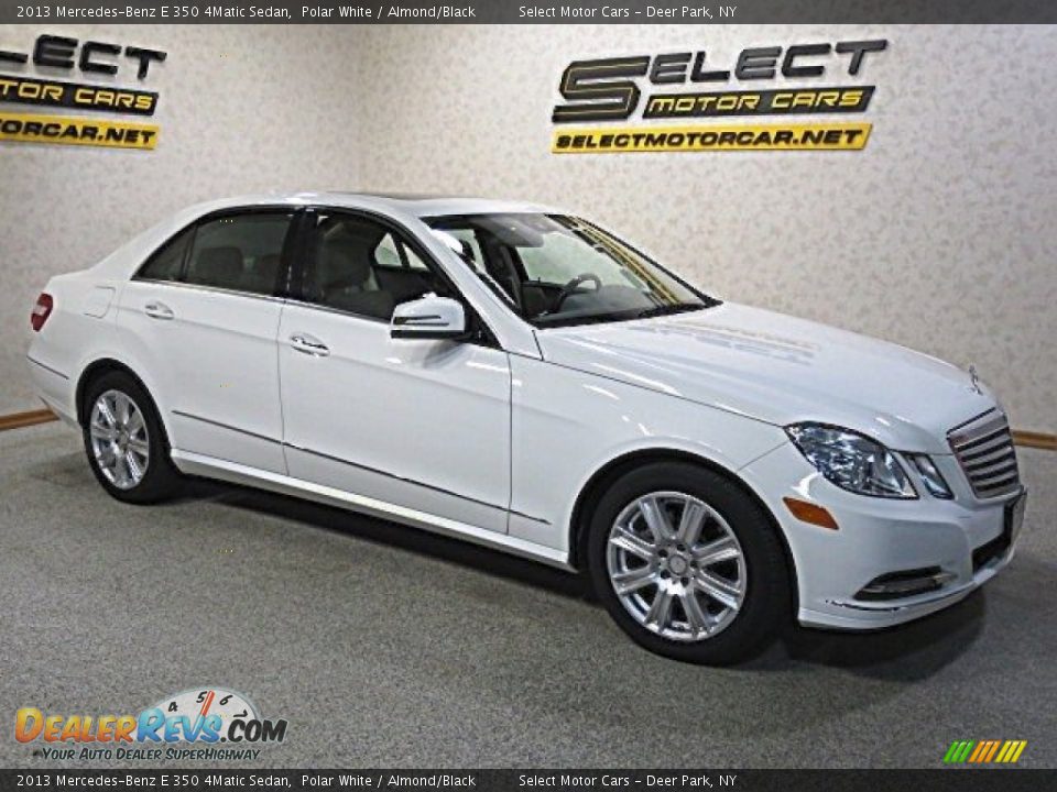 2013 Mercedes-Benz E 350 4Matic Sedan Polar White / Almond/Black Photo #4