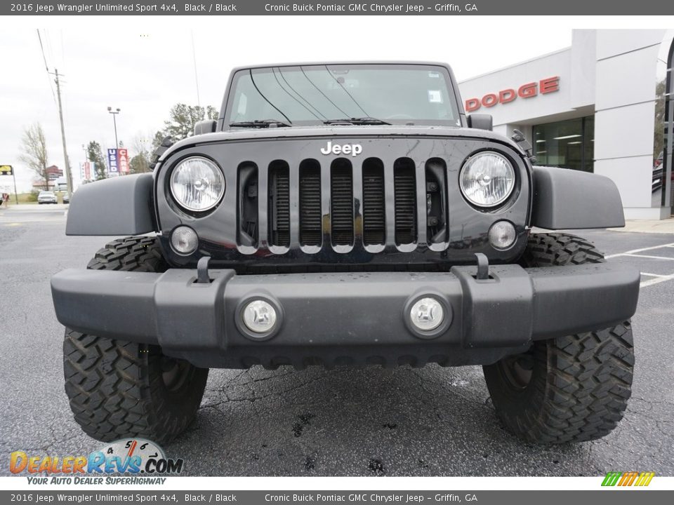 2016 Jeep Wrangler Unlimited Sport 4x4 Black / Black Photo #2
