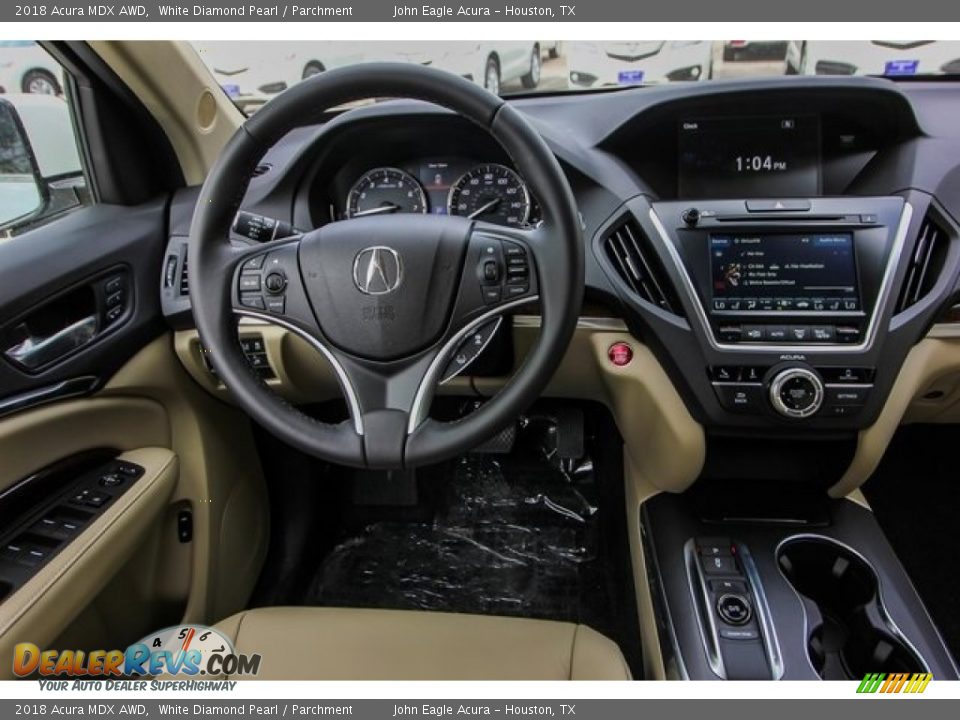 2018 Acura MDX AWD White Diamond Pearl / Parchment Photo #27