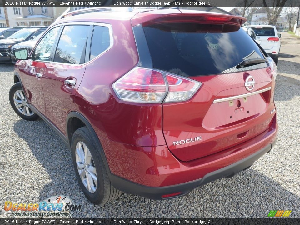 2016 Nissan Rogue SV AWD Cayenne Red / Almond Photo #10
