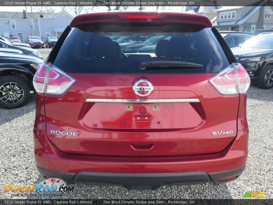 2016 Nissan Rogue SV AWD Cayenne Red / Almond Photo #11
