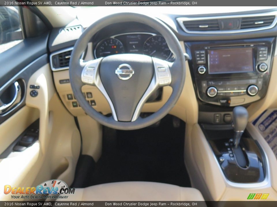 2016 Nissan Rogue SV AWD Cayenne Red / Almond Photo #14