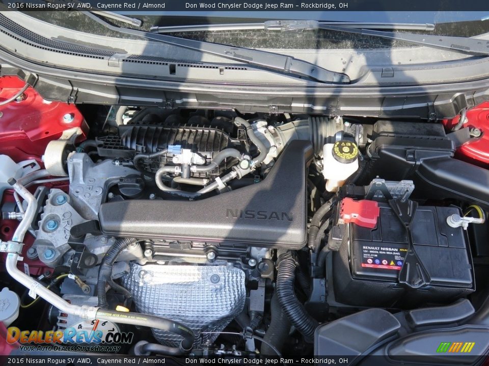 2016 Nissan Rogue SV AWD Cayenne Red / Almond Photo #25