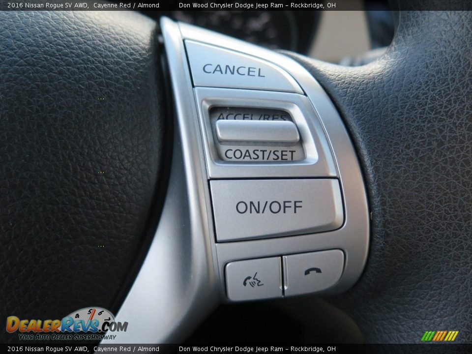 2016 Nissan Rogue SV AWD Cayenne Red / Almond Photo #31