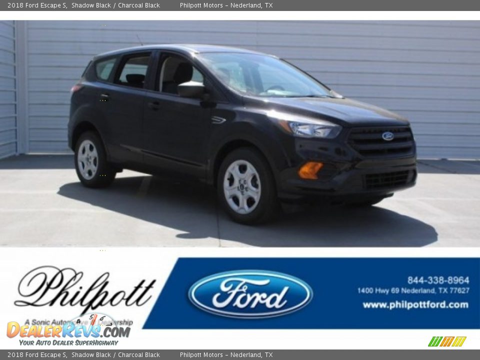 2018 Ford Escape S Shadow Black / Charcoal Black Photo #1