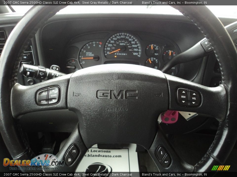 2007 GMC Sierra 2500HD Classic SLE Crew Cab 4x4 Steel Gray Metallic / Dark Charcoal Photo #15
