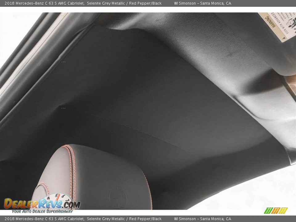 2018 Mercedes-Benz C 63 S AMG Cabriolet Selenite Grey Metallic / Red Pepper/Black Photo #28